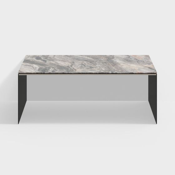 Marble Texture Coffee Table 3D model