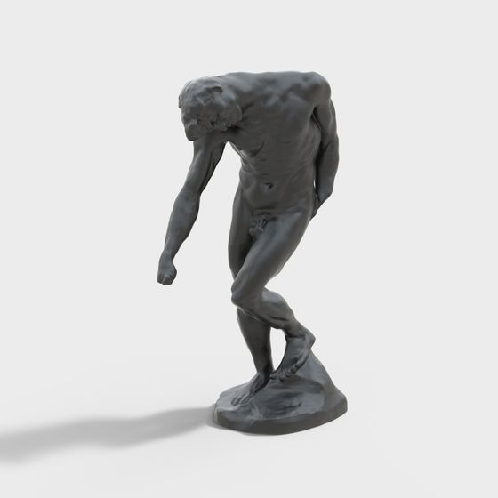 Dynamic Walking Pose 3D Model