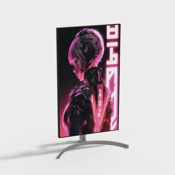 Cyberpunk Warrior Poster 3D model