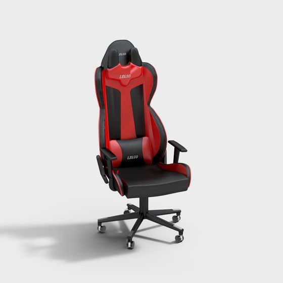 Red Gaming Chair 3D Model for Offices