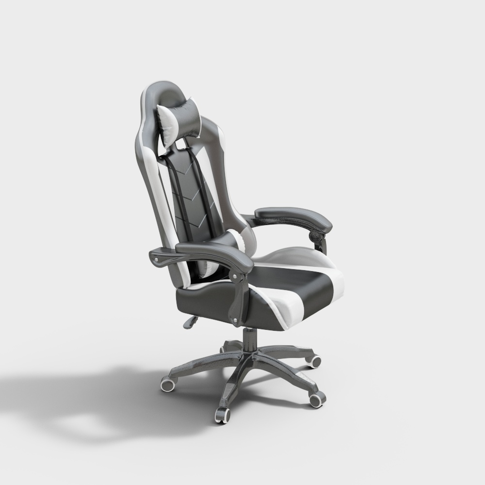 Black and white gaming chair