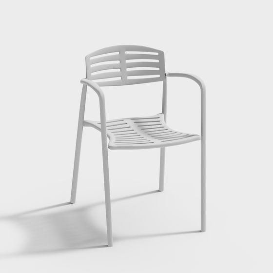 ステンレススチールアームチェア