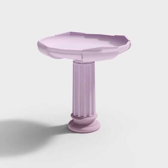 Lavender Column Table 3D model