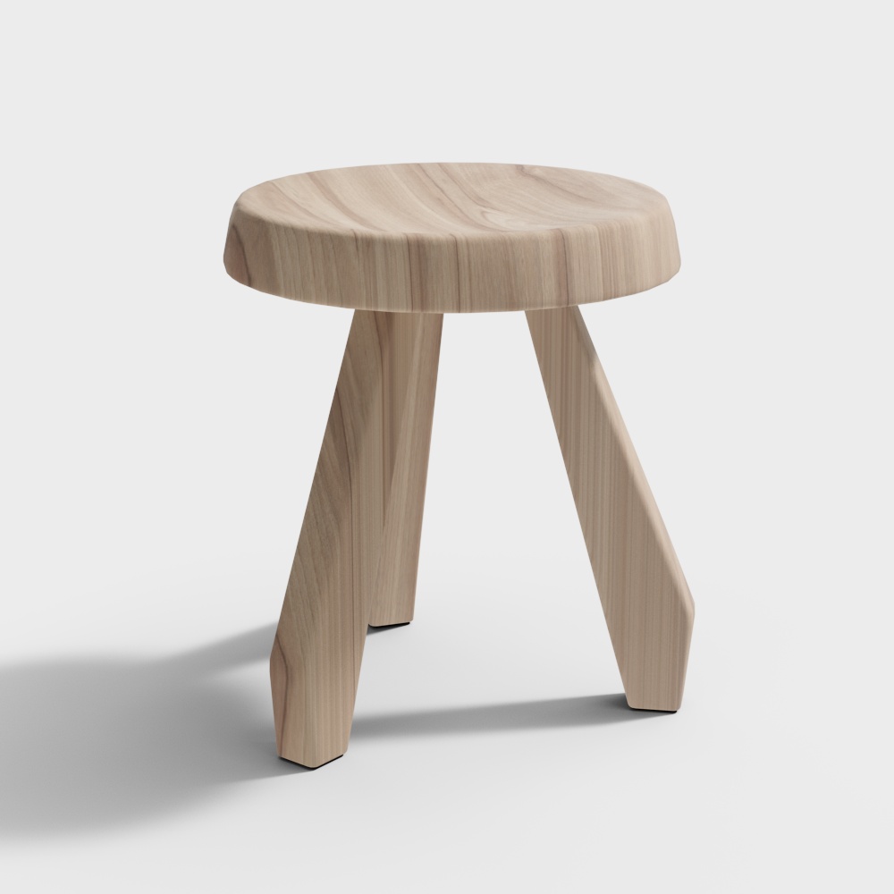 Ghế đẩu gỗ Cassina tabouret meribel