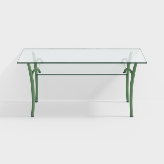 Stylish Low-Poly Glass Table 3D model