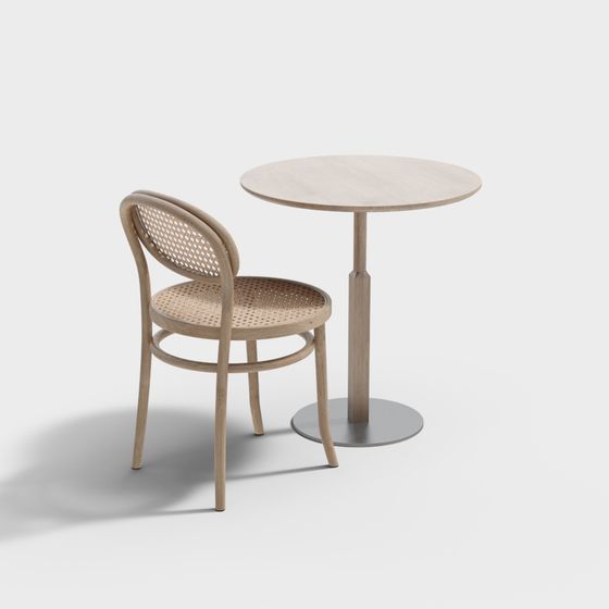 라탄 짠 간단한 의자