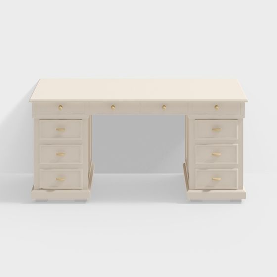 Elegant Desk 3D model with Minimalist Design