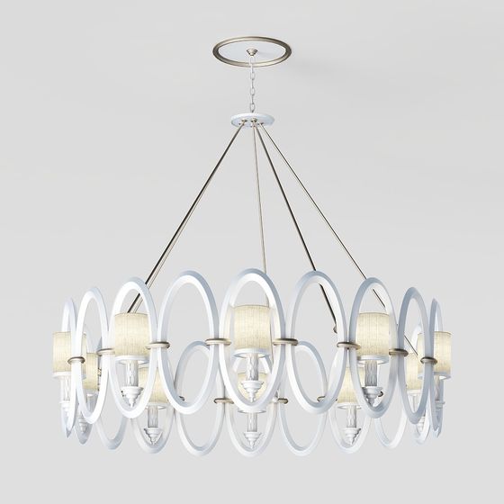 Futuristic Ring Light 3D model for Modern Interiors