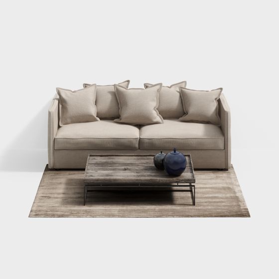Urban Comfort 3D model Sofa for Modern Interiors