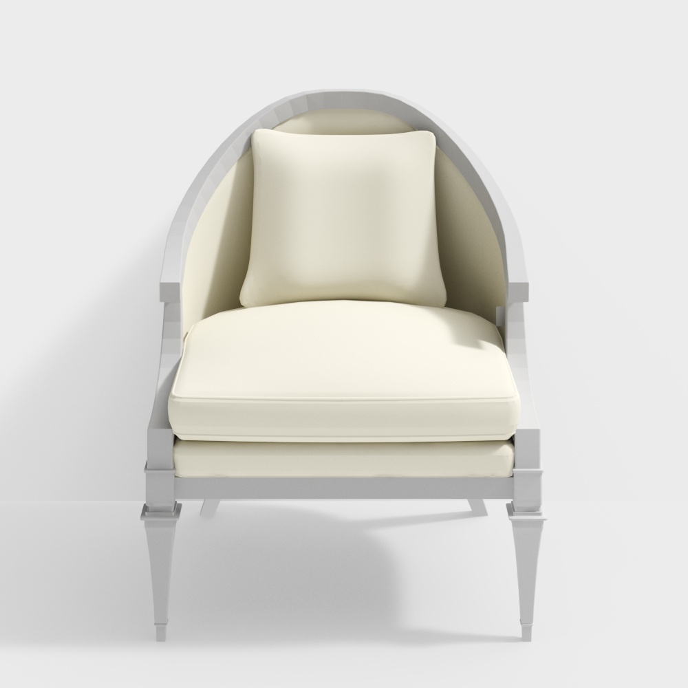 Single French wooden sofa