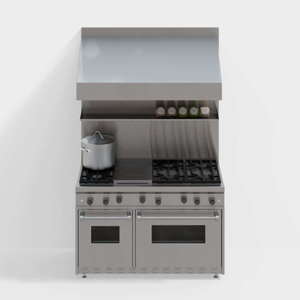 Modern kitchen stovetop