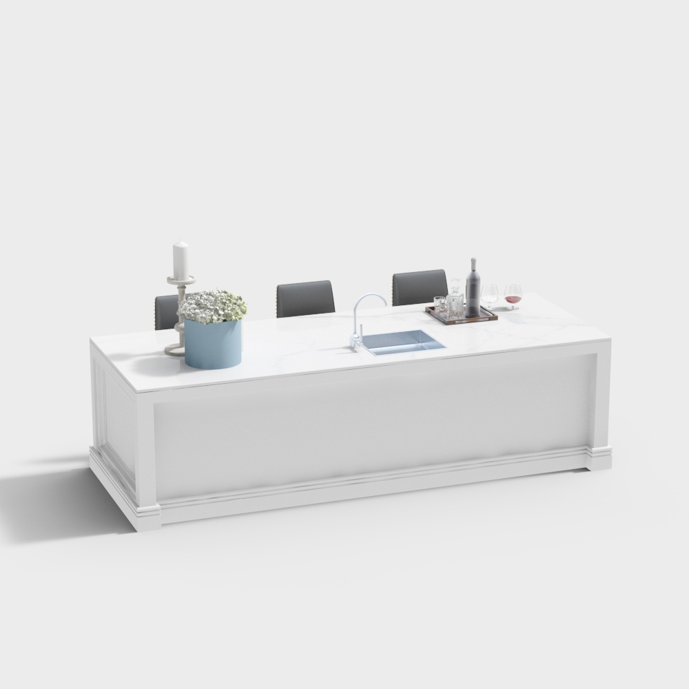 Simple kitchen in the island