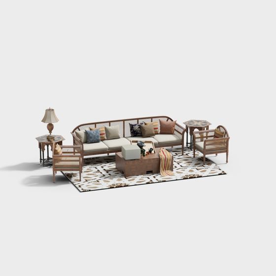 Cozy Retreat Living Room Set 3D model