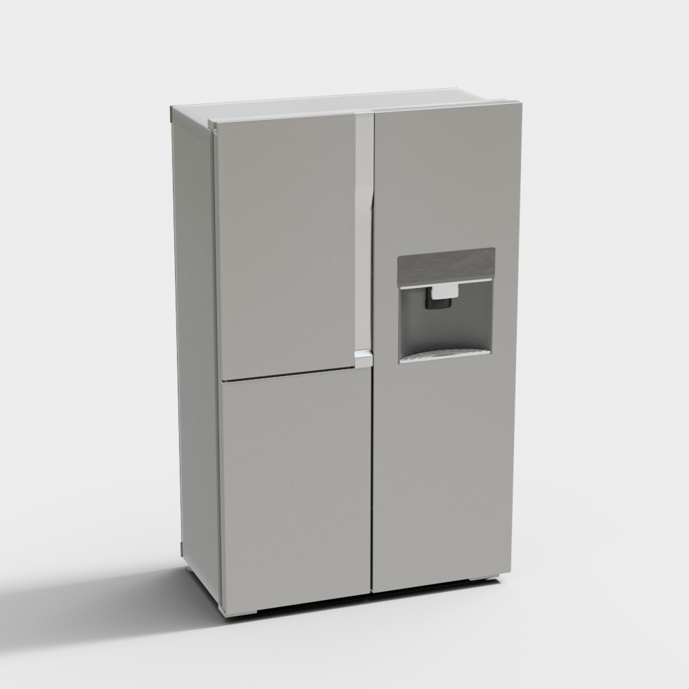 Metal double-door refrigerator