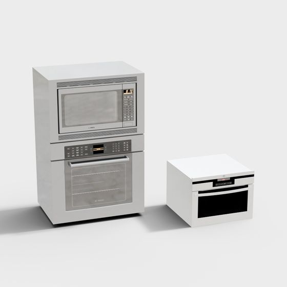 Embedded Oven and Microwave Combination 3D Model