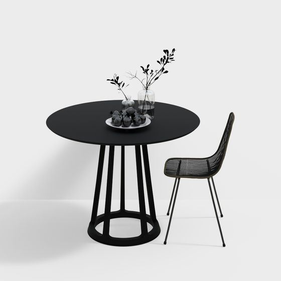 Urban Leisure Dining Table and Chairs 3D model