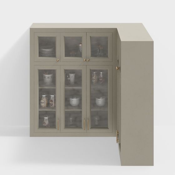 Stylish Display Cabinet 3D model for Modern Spaces