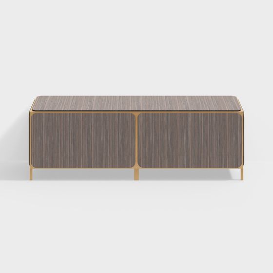 Sleek Minimalist TV Cabinet 3D model for Stylish Interiors