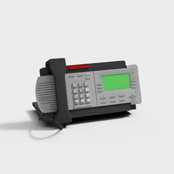 Vintage Phone 3D model with Low Poly Design