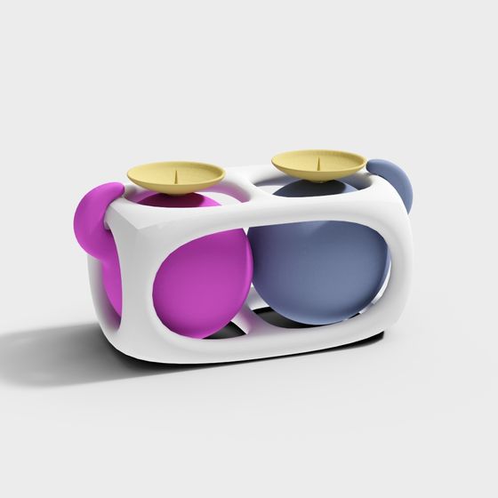 Colorful Modular Shelf 3D model