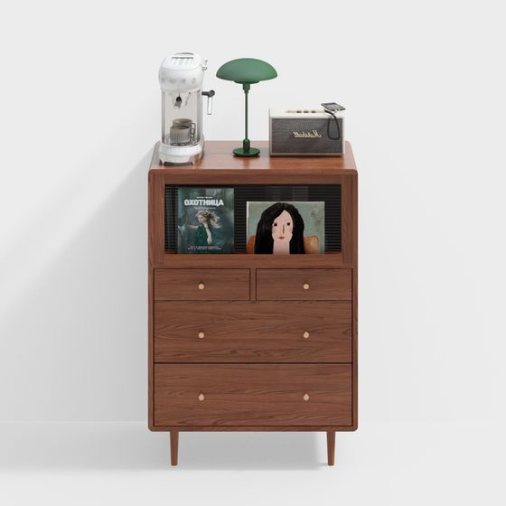 Elegant Vintage Style Cabinet 3D Model