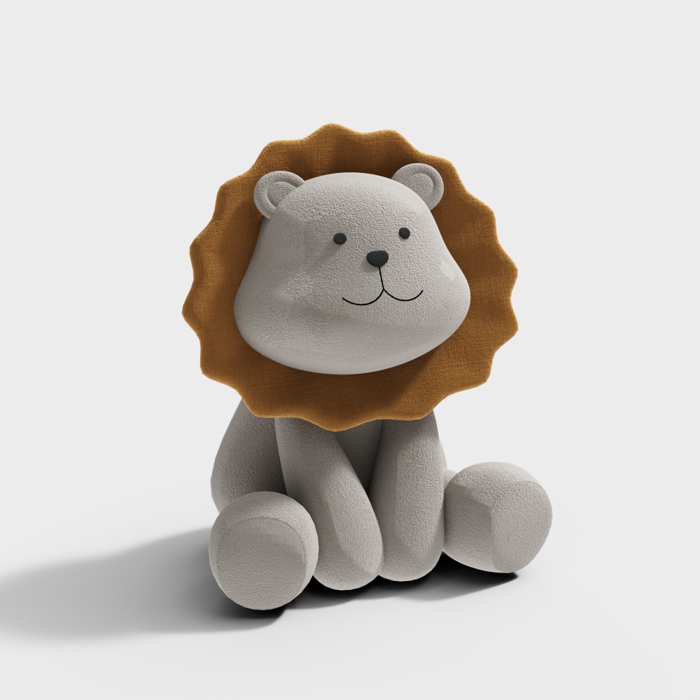Cute Low-Poly Lion 3D Model - The Little Lion King