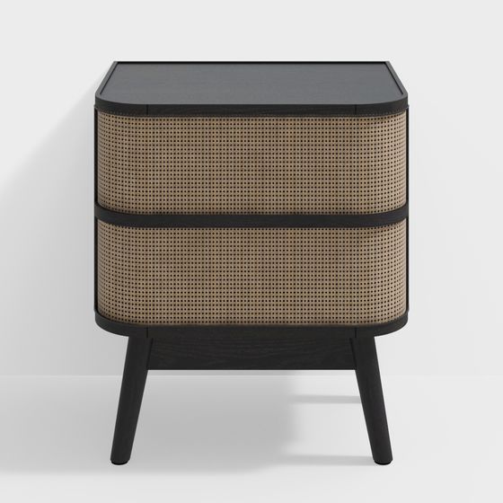 Mid-Century Modern Nightstand 3D model