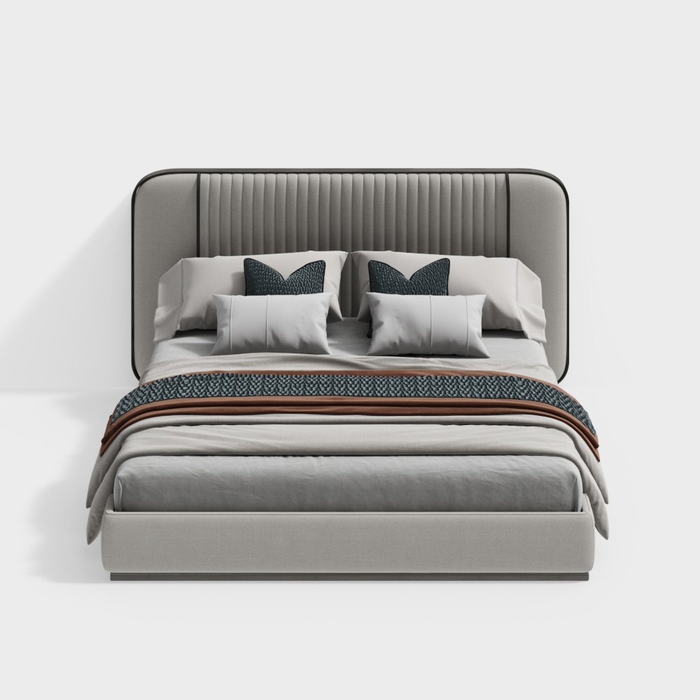 Cama doble para dormitorio de estilo chino nuevo