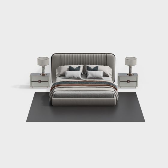 Urban Luxury Bedroom Set 3D model