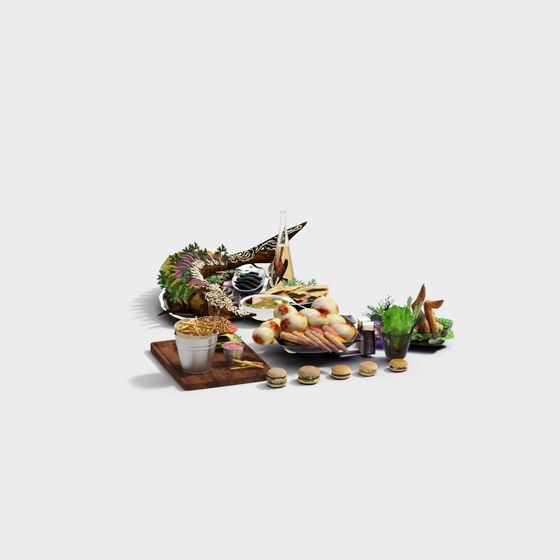 Gourmet Delight Feast 3D model