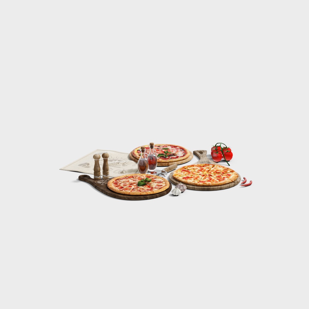 Delicious Italian Pizza 3D model