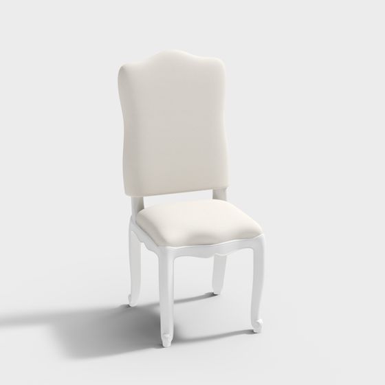 เก้าอี้สีขาวอเมริกันมีพนักพิง