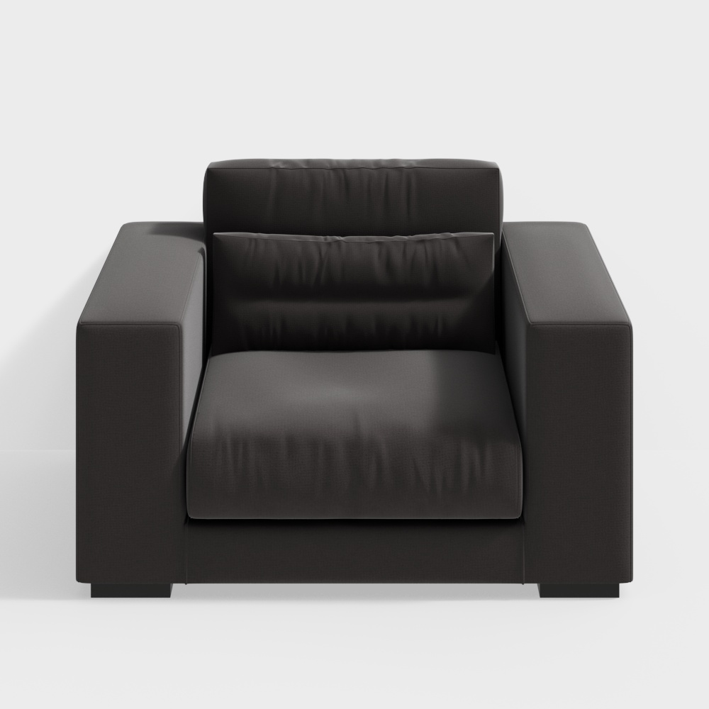 American black single sofa
