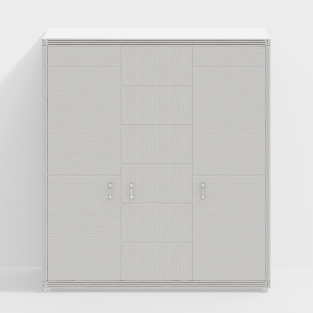 Modern white wardrobe