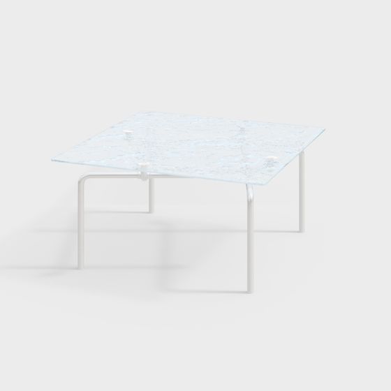 Contemporary Glass Table 3D model for Creative Projects