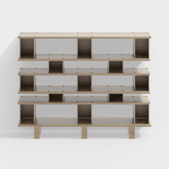 Stylish Bookshelf 3D model for Modern Interiors