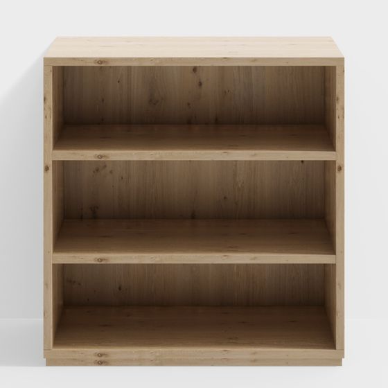 Modern Minimalist 3D Bookshelf Model