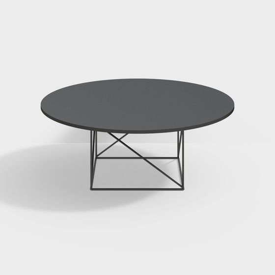 Stylish Round Table 3D model in Modern Minimalist Design