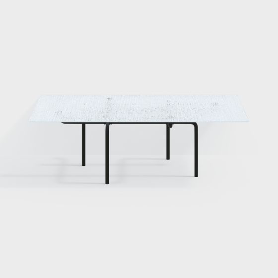 Elegant Low-Poly Dining Table 3D model