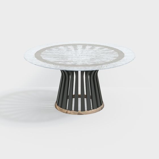 Glass Art Table 3D model for Modern Design