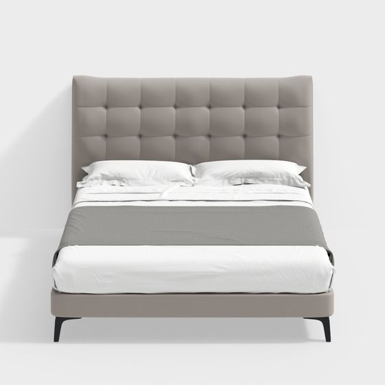 Urban Comfort Bed 3D model for Modern Interiors