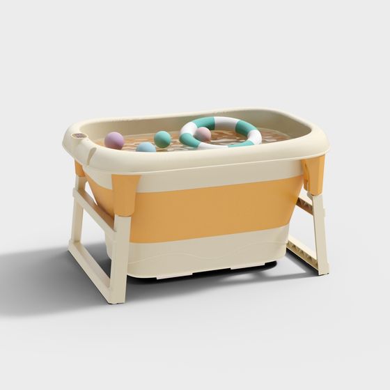 Charming Children's Bathtub 3D model