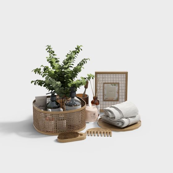 Low-Poly Cozy Bathroom 3D model