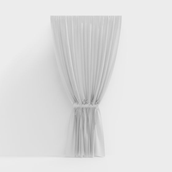 Elegant Flowing Curtain 3D Model