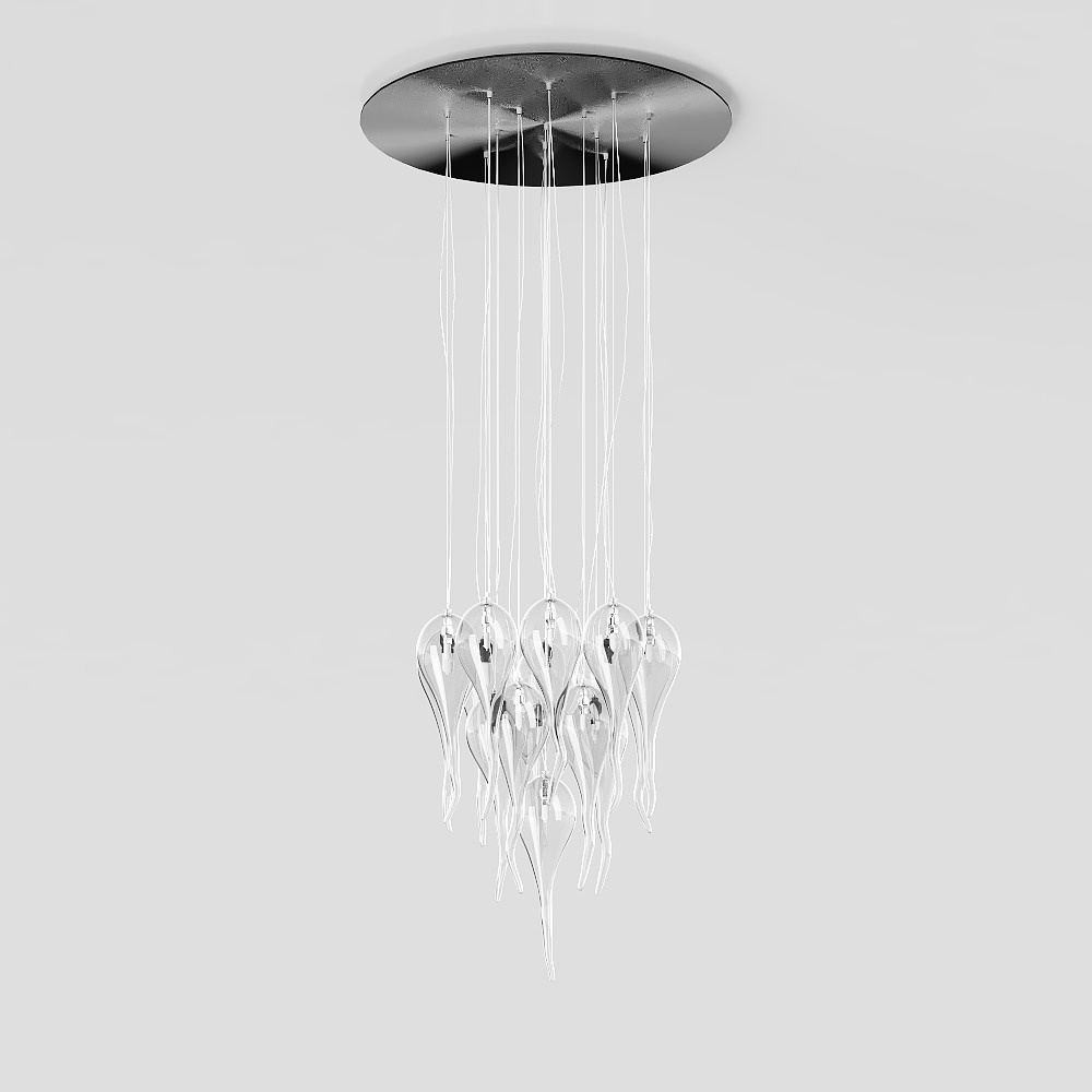 Modern glass chandelier
