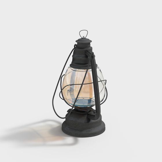 Nostalgic Oil Lamp 3D model