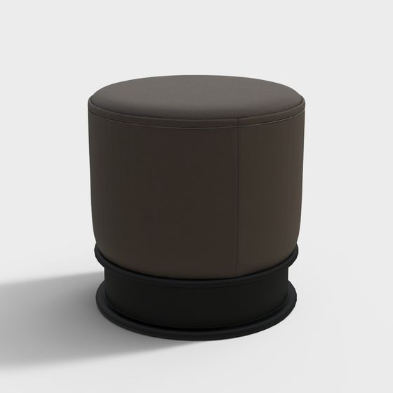 Chic Round Stool 3D Model for Modern Interiors