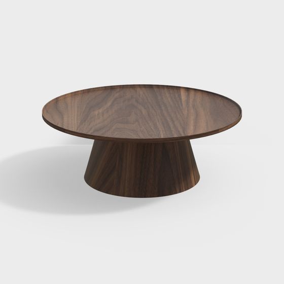 Elegant Low-Poly Round Table 3D model