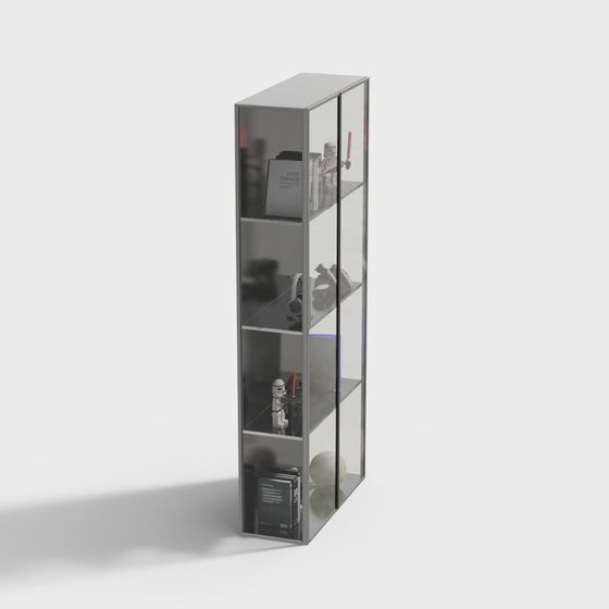 Modern Glass Display Cabinet 3D model