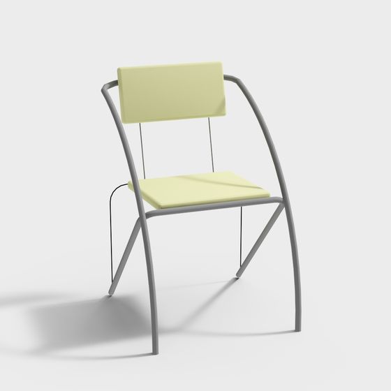 Stylish Low-Polygon Chair 3D model for Modern Interiors